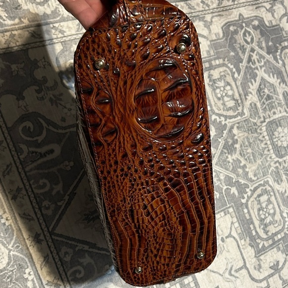 Brahmin Elegant Brown Embossed Tote Bag - Picture 5 of 15